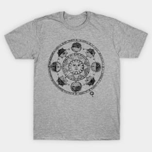 Medieval Astronomical Chart of Planets T-Shirt